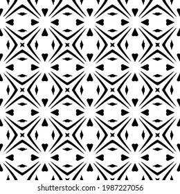 Vector monochrome pattern, Abstract texture for fabric print, card, table cloth, furniture, banner, cover, invitation, decoration, wrapping.
