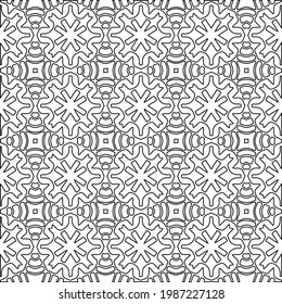 Vector monochrome pattern, Abstract texture for fabric print, card, table cloth, furniture, banner, cover, invitation, decoration, wrapping.