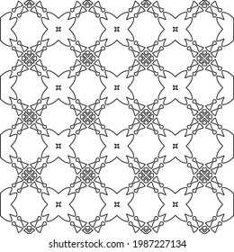 Vector monochrome pattern, Abstract texture for fabric print, card, table cloth, furniture, banner, cover, invitation, decoration, wrapping.