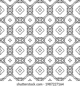 Vector monochrome pattern, Abstract texture for fabric print, card, table cloth, furniture, banner, cover, invitation, decoration, wrapping.