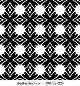 Vector monochrome pattern, Abstract texture for fabric print, card, table cloth, furniture, banner, cover, invitation, decoration, wrapping.