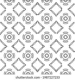 Vector monochrome pattern, Abstract texture for fabric print, card, table cloth, furniture, banner, cover, invitation, decoration, wrapping.