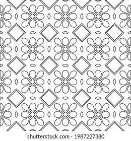 Vector monochrome pattern, Abstract texture for fabric print, card, table cloth, furniture, banner, cover, invitation, decoration, wrapping.