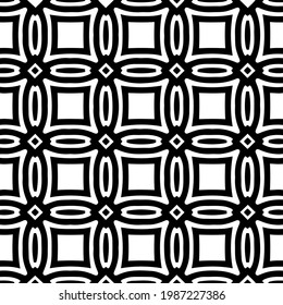 Vector monochrome pattern, Abstract texture for fabric print, card, table cloth, furniture, banner, cover, invitation, decoration, wrapping.