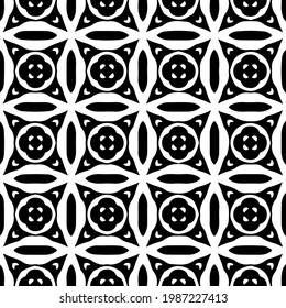 Vector monochrome pattern, Abstract texture for fabric print, card, table cloth, furniture, banner, cover, invitation, decoration, wrapping.