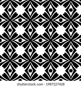 Vector monochrome pattern, Abstract texture for fabric print, card, table cloth, furniture, banner, cover, invitation, decoration, wrapping.