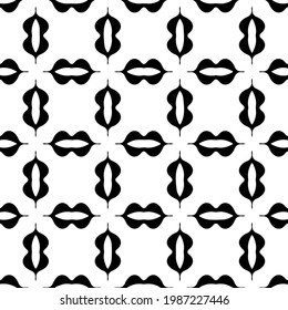 Vector monochrome pattern, Abstract texture for fabric print, card, table cloth, furniture, banner, cover, invitation, decoration, wrapping.