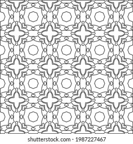 Vector monochrome pattern, Abstract texture for fabric print, card, table cloth, furniture, banner, cover, invitation, decoration, wrapping.