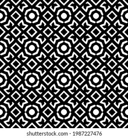Vector monochrome pattern, Abstract texture for fabric print, card, table cloth, furniture, banner, cover, invitation, decoration, wrapping.