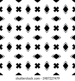 Vector monochrome pattern, Abstract texture for fabric print, card, table cloth, furniture, banner, cover, invitation, decoration, wrapping.