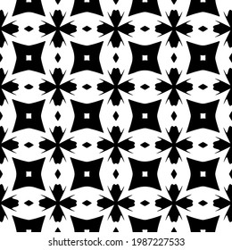 Vector monochrome pattern, Abstract texture for fabric print, card, table cloth, furniture, banner, cover, invitation, decoration, wrapping.