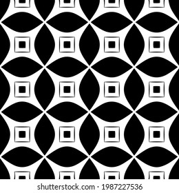 Vector monochrome pattern, Abstract texture for fabric print, card, table cloth, furniture, banner, cover, invitation, decoration, wrapping.