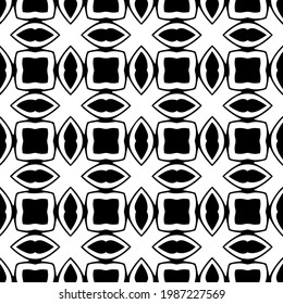 Vector monochrome pattern, Abstract texture for fabric print, card, table cloth, furniture, banner, cover, invitation, decoration, wrapping.