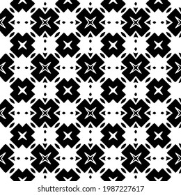 Vector monochrome pattern, Abstract texture for fabric print, card, table cloth, furniture, banner, cover, invitation, decoration, wrapping.
