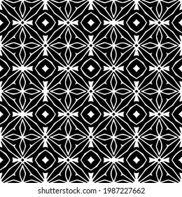 Vector monochrome pattern, Abstract texture for fabric print, card, table cloth, furniture, banner, cover, invitation, decoration, wrapping.