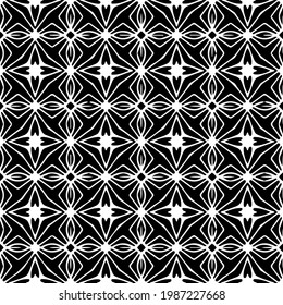 Vector monochrome pattern, Abstract texture for fabric print, card, table cloth, furniture, banner, cover, invitation, decoration, wrapping.