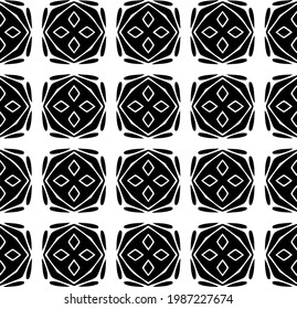 Vector monochrome pattern, Abstract texture for fabric print, card, table cloth, furniture, banner, cover, invitation, decoration, wrapping.