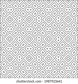 Vector monochrome pattern, Abstract texture for fabric print, card, table cloth, furniture, banner, cover, invitation, decoration, wrapping.