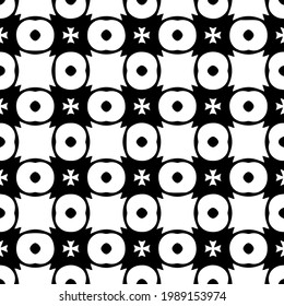 Vector monochrome pattern, Abstract texture for fabric print, card, table cloth, furniture, banner, cover, invitation, decoration, wrapping.