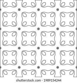 Vector monochrome pattern, Abstract texture for fabric print, card, table cloth, furniture, banner, cover, invitation, decoration, wrapping.