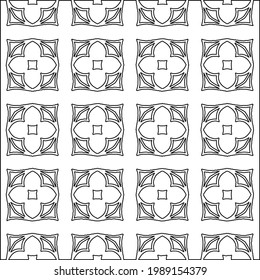 Vector monochrome pattern, Abstract texture for fabric print, card, table cloth, furniture, banner, cover, invitation, decoration, wrapping.