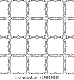 Vector monochrome pattern, Abstract texture for fabric print, card, table cloth, furniture, banner, cover, invitation, decoration, wrapping.