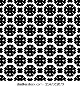 Vector monochrome pattern, Abstract texture for fabric print, card, table cloth, furniture, banner, cover, invitation, decoration, wrapping.