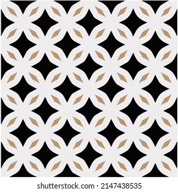 Vector monochrome pattern, Abstract texture for fabric print, card, table cloth, furniture, banner, cover, invitation, decoration, wrapping.