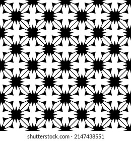 Vector monochrome pattern, Abstract texture for fabric print, card, table cloth, furniture, banner, cover, invitation, decoration, wrapping.