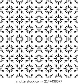 Vector monochrome pattern, Abstract texture for fabric print, card, table cloth, furniture, banner, cover, invitation, decoration, wrapping.