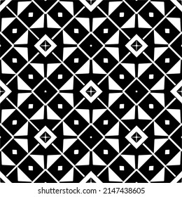 Vector monochrome pattern, Abstract texture for fabric print, card, table cloth, furniture, banner, cover, invitation, decoration, wrapping.