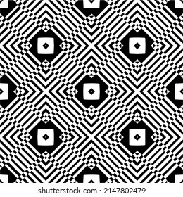Vector monochrome pattern, Abstract texture for fabric print, card, table cloth, furniture, banner, cover, invitation, decoration, wrapping.