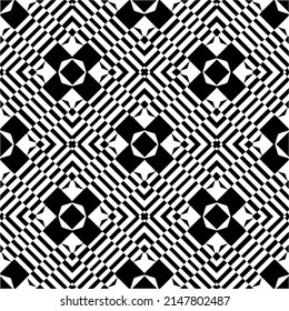 Vector monochrome pattern, Abstract texture for fabric print, card, table cloth, furniture, banner, cover, invitation, decoration, wrapping.