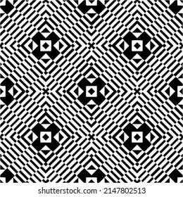 Vector monochrome pattern, Abstract texture for fabric print, card, table cloth, furniture, banner, cover, invitation, decoration, wrapping.
