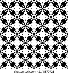 Vector monochrome pattern, Abstract texture for fabric print, card, table cloth, furniture, banner, cover, invitation, decoration, wrapping.