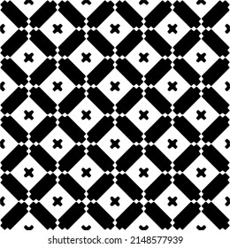 Vector monochrome pattern, Abstract texture for fabric print, card, table cloth, furniture, banner, cover, invitation, decoration, wrapping.