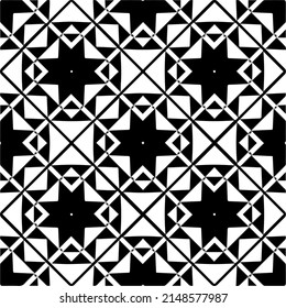 Vector monochrome pattern, Abstract texture for fabric print, card, table cloth, furniture, banner, cover, invitation, decoration, wrapping.