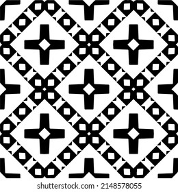 Vector monochrome pattern, Abstract texture for fabric print, card, table cloth, furniture, banner, cover, invitation, decoration, wrapping.