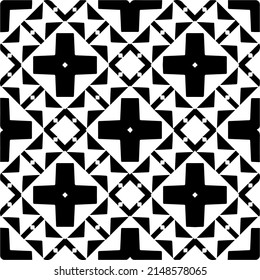 Vector monochrome pattern, Abstract texture for fabric print, card, table cloth, furniture, banner, cover, invitation, decoration, wrapping.