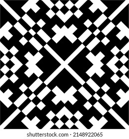 Vector monochrome pattern, Abstract texture for fabric print, card, table cloth, furniture, banner, cover, invitation, decoration, wrapping.