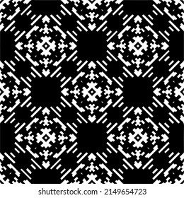 Vector monochrome pattern, Abstract texture for fabric print, card, table cloth, furniture, banner, cover, invitation, decoration, wrapping.seamless repeating pattern.Black and 
white color.