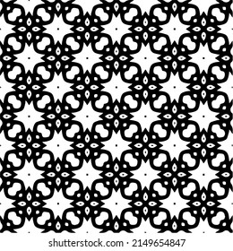 Vector monochrome pattern, Abstract texture for fabric print, card, table cloth, furniture, banner, cover, invitation, decoration, wrapping.seamless repeating pattern.Black and 
white color.