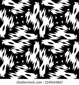 Vector monochrome pattern, Abstract texture for fabric print, card, table cloth, furniture, banner, cover, invitation, decoration, wrapping.seamless repeating pattern.Black and 
white color.