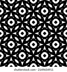 Vector monochrome pattern, Abstract texture for fabric print, card, table cloth, furniture, banner, cover, invitation, decoration, wrapping.seamless repeating pattern.Black and 
white color.