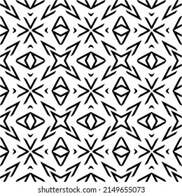 Vector monochrome pattern, Abstract texture for fabric print, card, table cloth, furniture, banner, cover, invitation, decoration, wrapping.seamless repeating pattern.Black and 
white color.
