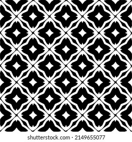 Vector monochrome pattern, Abstract texture for fabric print, card, table cloth, furniture, banner, cover, invitation, decoration, wrapping.seamless repeating pattern.Black and 
white color.