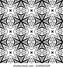 Vector monochrome pattern, Abstract texture for fabric print, card, table cloth, furniture, banner, cover, invitation, decoration, wrapping.seamless repeating pattern.Black and 
white color.