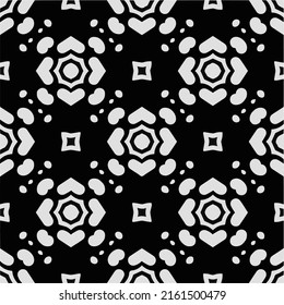 Vector monochrome pattern, Abstract texture for fabric print, card, table cloth, furniture, banner, cover, invitation, decoration, wrapping.seamless repeating pattern.Black and 
white color.