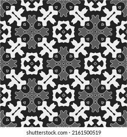 Vector monochrome pattern, Abstract texture for fabric print, card, table cloth, furniture, banner, cover, invitation, decoration, wrapping.seamless repeating pattern.Black and 
white color.