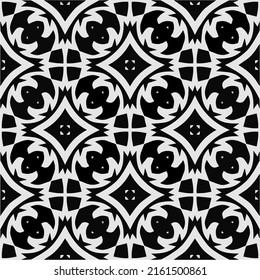 Vector monochrome pattern, Abstract texture for fabric print, card, table cloth, furniture, banner, cover, invitation, decoration, wrapping.seamless repeating pattern.Black and 
white color.
